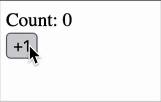 A React counter in Angular!