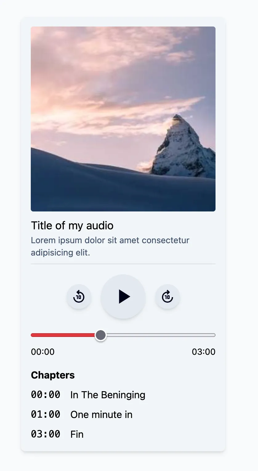 React Custom Audio Player